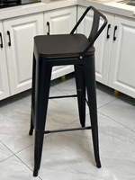Chaises et tables en fer pour comptoir de club, cuisine industrielle, salle à manger, chaises hautes avec repose-pieds, tabouret de bar haut en métal moderne pour salon