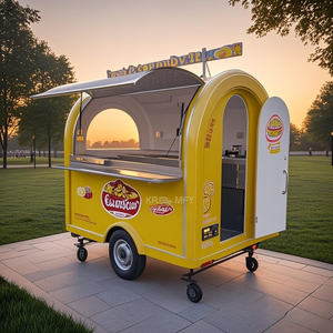 Remorque de rue mobile pour petits desserts, modèle rond de petite taille, camion-remorque de cuisine entièrement équipée - Product Image 6