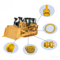 Pièces de rechange pour bulldozer Caterpillar D7 D7R/D7H : Ensemble chaîne et patins de chenille, Rouleau porte-chaîne, Roue tendeuse avant, Pignon, Segment de chenille, Rouleau de chenille