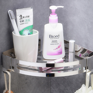 Étagère d'angle pour salle de bain en <span class=keywords><strong>acier</strong></span> inoxydable 304 avec organisateur de rangement adhésif pour salle de bain et cuisine - Product Image 2