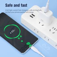 Câble de données USB Type-C et Micro-USB tressé Miccell 2.4A à charge rapide PD 60W avec prise en charge des écouteurs pour appareil photo et adaptateur mobile