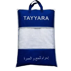 Serviette en microfibre blanche pour adultes musulmans Hajj Ihram Umrah Haji