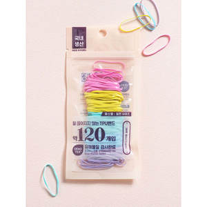 120 piezas TPU Band Hair Ties Pastel Mouth Collection - Product Image 1