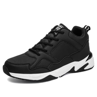 Chaussures de jogging personnalisées pour hommes, noires et blanches, pour la marche et la course quotidiennes