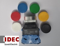 Interrupteur à bouton-poussoir à tête convexe Izumi 22 mm ABW210R 1 sans contact sans voyant, à réinitialisation automatique, en provenance de Chine, en stock, neuf
