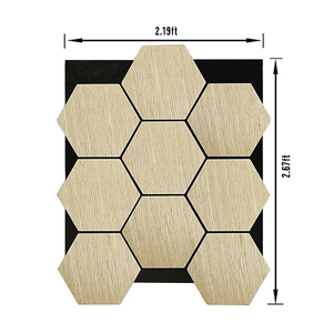 Panneaux acoustiques en <span class=keywords><strong>bois</strong></span> hexagonaux ultra épais professionnels, modernes, pour bureaux, hôtels, insonorisation, absorption acoustique, salon - Product Image 4