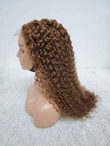 Promotion à 88 $ Perruques Jerry Curly avec fermeture en dentelle 4x4 100% cheveux humains # Perruque en cheveux naturels vierges bruns bruts de 22 pouces, 30 couleurs originales - Product Image 5