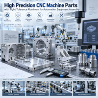 Pièces de machine CNC de haute précision avec tolérances strictes en aluminium pour l'assemblage d'équipements d'automatisation