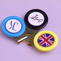 Accessoires de golf, marqueurs de balle de golf magnétiques en plastique et en fer, logo personnalisé, design amusant personnalisé, clips de chapeau, 1 pouce/25 mm, portables