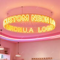 Plafonnier Acrylique Arc Rond Lettres Personnalisées Néon Pendentif Lustre Club Bar Événements Tenture Murale Décoratif Enseigne Au Néon