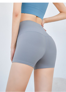 Aoyema Vente en gros Shorts de sport taille haute pour femmes pour la course à pied et le fitness ajustés pour le cyclisme Push up Hip Lift Workout Gym Shorts - Product Image 4