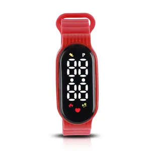 Penjualan Terbaik kustom merek jam olahraga pedometer Jam LED tracker gelang Fitness