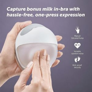 Collecteur de lait maternel en silicone de qualité alimentaire, anti-déversement, pompe manuelle à aspiration pour les mères allaitantes, certifié CE, vente en gros - Product Image 3