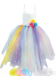 ชุดกระโปรงเจ้าหญิงผ้าทูลสีรุ้ง DIY - Product Image 3