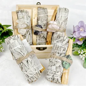 New Arrived High Quality Natural Crystal Cleans The Air With Salvia for Gift