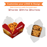 Boîte d'emballage pour la restauration rapide à emporter avec logo personnalisé, boîte en carton jetable pour poulet frit