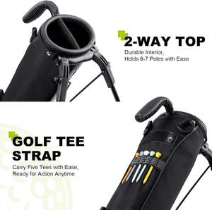 Bolsa de transporte con soporte de <span class=keywords><strong>golf</strong></span> de poliéster ligero para <span class=keywords><strong>Pitch</strong></span> n <span class=keywords><strong>Putt</strong></span> duradero para Driving Range Par 3 Executive Courses 31,5 pulgadas de alto - Product Image 5