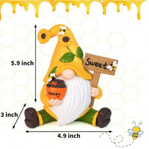 ตุ๊กตาเรซิ่นรูปดอกทานตะวันสีเหลือง ของตกแต่งสวนกลางแจ้ง ของตกแต่งโต๊ะ ของขวัญงานฝีมือ - Product Image 4