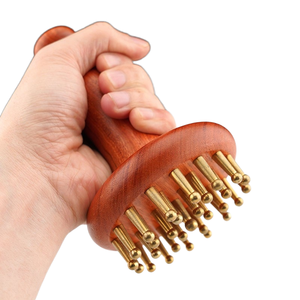 Professionale 29 denti in ottone solido meridiano spazzola strumento di massaggio per la testa meridiana terapia & assistenza sanitaria - Product Image 1