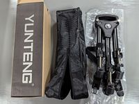Support de trépied professionnel YT900 avec base à 3 roues, accessoires pour appareil photo, support de poulie à 3 roues, trépied pliable avec roulettes pour photographie, glissière robuste pour trépied.