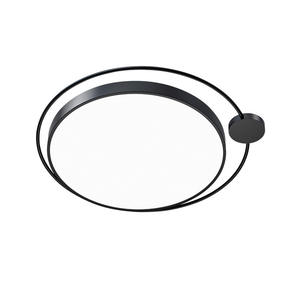 Luz de techo LED acrílica creativa con círculo dorado negro para el hogar, oficina, estudio, comedor y dormitorio, iluminación interior para el hogar - Product Image 1