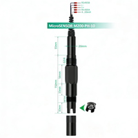 Capteur de pH intelligent en acier inoxydable 0-14pH 4-20mA RS485 MODBUS IP68 pour la surveillance de la qualité de l'eau des eaux usées et de l'aquaculture