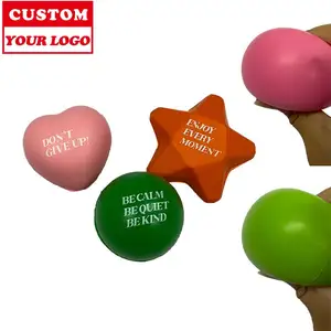 Jouets Fidget Squeeze personnalisés boules colorées en PU forme ronde jouet à pression