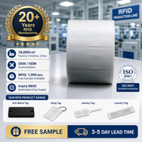 Étiquette adhésive RFID UHF M830 mini étanche EPC Class1 Gen2 pour vitrine de lunettes, affichage et comptage d'inventaire