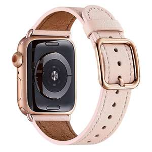 Tali Jam Tangan Lionorm Unik Bahan Kulit Asli 40-49mm, Tali Pengganti untuk IWatch Seri 10 9 8 7 6 5 4 3 <span class=keywords><strong>2</strong></span> 1 SE Ultra - Product Image 3