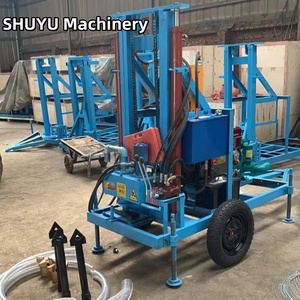 ポータブルミニリッグディープマシン100m 200m 300m水ボアホールドリルフォレージコア掘削リグモーターコンポーネント付き - Product Image 3