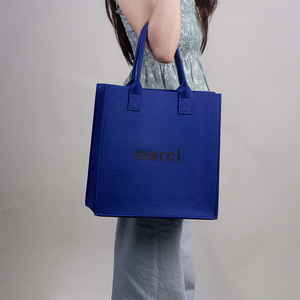 Bolsa <span class=keywords><strong>de</strong></span> <span class=keywords><strong>fieltro</strong></span> personalizada ecológica original, bolsa <span class=keywords><strong>de</strong></span> <span class=keywords><strong>fieltro</strong></span> <span class=keywords><strong>de</strong></span> compras reutilizable <span class=keywords><strong>con</strong></span> logotipo impreso personalizado - Product Image 2