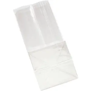 Customized Size and Logo 200 Pcs 5x7 Inches Clear Flat Cello Cellophane Plastic Bags for Sugars Hand make Gift Package