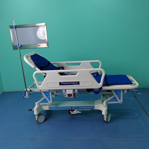 Carrito de Emergencia PingAnYongTai KR005 con Capacidad de Carga de 500 lb, Cama de Transporte Hospitalaria con Soporte para Vía Intravenosa - Product Image 1
