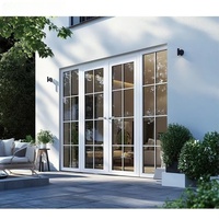Porte française en aluminium de haute qualité, moderne et élégante, à double vitrage, pour villa