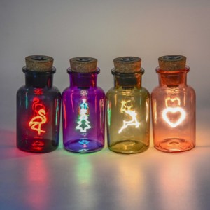 OEM kính có nhu cầu chai đèn trong hình dạng khác nhau ánh sáng bóng đèn với nút chai nút chai quà tặng cho bên nhà Diwali trang trí - Product Image 1
