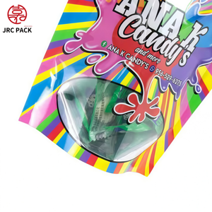 Hot bán tùy chỉnh logo in Glossy Polyester trong suốt phim <span class=keywords><strong>Stand</strong></span>-<span class=keywords><strong>Up</strong></span> dây kéo Pouch cho kẹo cho Cookies Gummy Hot niêm phong - Product Image 4