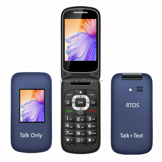 Customizable 2.8 Inch Dual Screen Kosher Version 4G Volte Call Flip Mobile Phone with T107 Chipset Keypad Dual Sim Card Feature