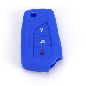 Elegante Múltiples Opciones De Color Silicona Protectora Plegable 3 Botones Car Key Cover - Product Image 3