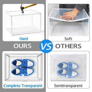 Scatola per Sneaker DAYOOH in Acrilico <span class=keywords><strong>Trasparente</strong></span> Contenitore Impilabile Multimisura Organizer per Scarpe Antipolvere Lucido Scaffale Portaoggetti - Product Image 5