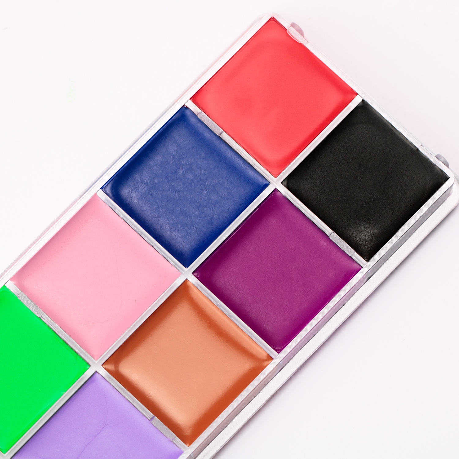 12 видов цветов краски для лица Безопасный и нетоксичный тени для век Party пакет Макияж для лица партия поставщика для хеллоуина или на день рождения, 50 шт в наборе