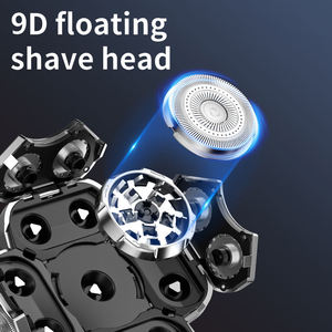 ชุดอุปกรณ์โกนหนวด IPX6 9D Razor Floating Blades 6IN1 สำหรับผู้ชาย ชุดดูแลขนหลายฟังก์ชั่น เครื่องเล็มเครา ควบคุมผ่านแอพพลิเคชั่น ชาร์จไฟผ่าน USB ได้ - Product Image 2