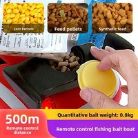 Bateau de pêche télécommandé avec fonction de lâchage automatique d'appâts, distribution de leurres et délivrance de hameçons, compatible avec les filets de dérive