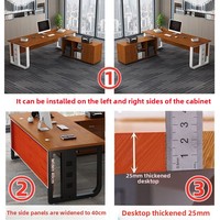 Bureau de direction : Bureau moderne et simple pour manager, ensemble table et chaise pour bureau de directeur/PDG