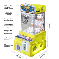Mini machine à griffes en métal multicolore - Distributeur automatique d'arcade à monnayeur avec commande par joystick, version anglaise, garantie 1 an, pour entreprises et enfants