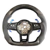 Volant en fibre de carbone LED pour Volkswagen MK7 GOLF GTI GTS R-LINE POLO SCIROCCO GTD GTE MK6 CC Passat Jetta Golf7.5 6R