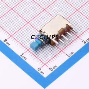 XKBS12E05-Z Push Button Switch Through hole Component (THT) Switch Self-Locking Rectangle Button Through Hole 300mA - Product Image 1