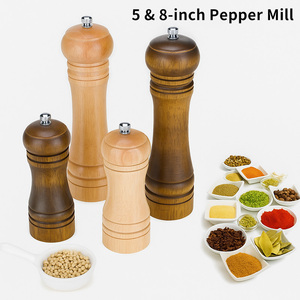 Có Thể Điều Chỉnh Màu Đen Gỗ Lõi Gốm Muối Tiêu Nhà Máy Thiết Lập Nhà Bếp Nhỏ Nấu Ăn Công Cụ Với Gia Vị Gia Vị Gia Vị Phụ Kiện - Product Image 2