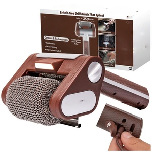Brosse de nettoyage de gril avec lumière LED à rouleaux en acier inoxydable pour enlever la crasse des plaques chauffantes électriques, des poêles et des grilles de barbecue - Product Image 6