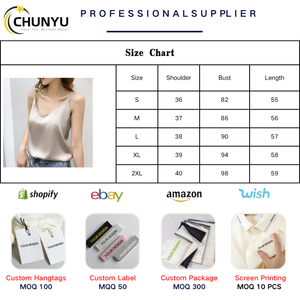 Camisola de Seda con Cuello en V Tallas S-XXL <span class=keywords><strong>Top</strong></span> Básico para Mujer Camiseta sin Mangas Básica para Mujer Chaleco sin Mangas Corsé de Satén Blanco Ropa para Mujer y Chica - Product Image 6