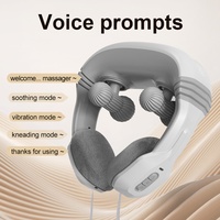 Masseur de cou intelligent avec fonction chauffante, commande vocale IA, rechargeable, modes multiples, appareil de protection du cou pour usage domestique
